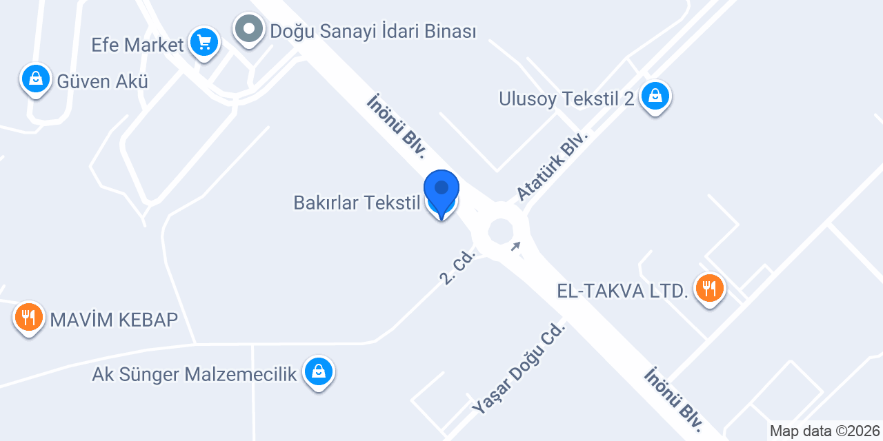 Bakırlar Tekstil konumu