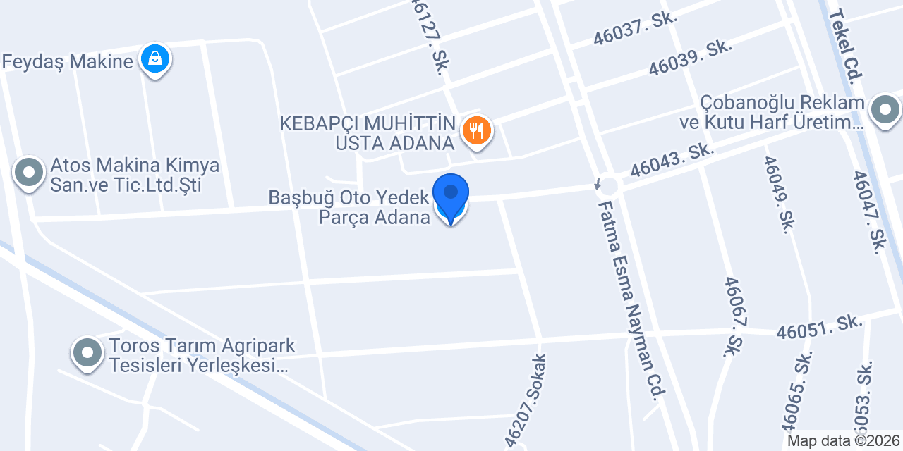 Başbuğ Oto Yedek Parça Adana konumu
