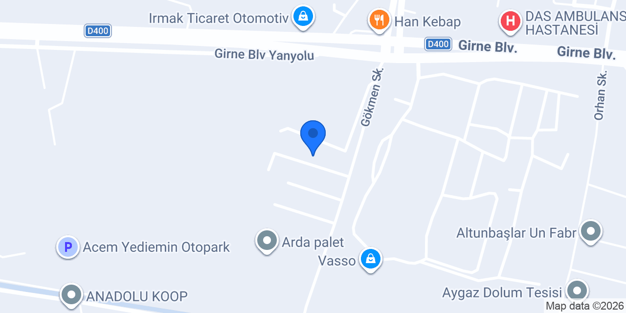 Artilya Mobilya konumu