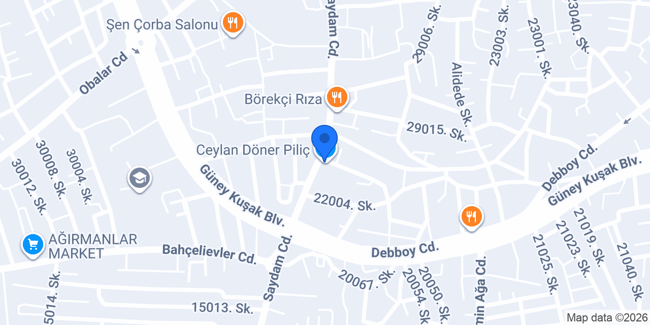 Ceylan Döner Piliç konumu