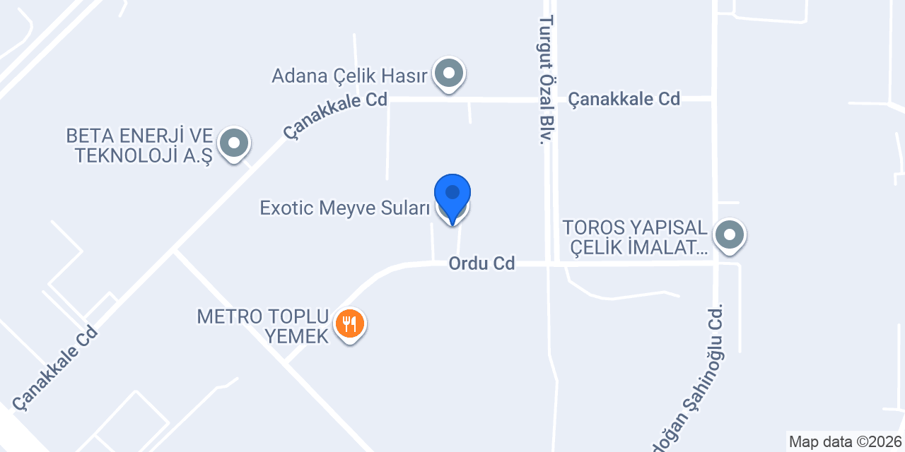 Exotic Meyve Suları konumu