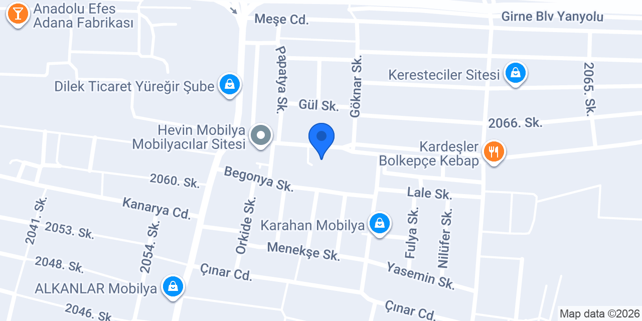 EFE Mobilya Masa-Sandalye-Aksesuar konumu