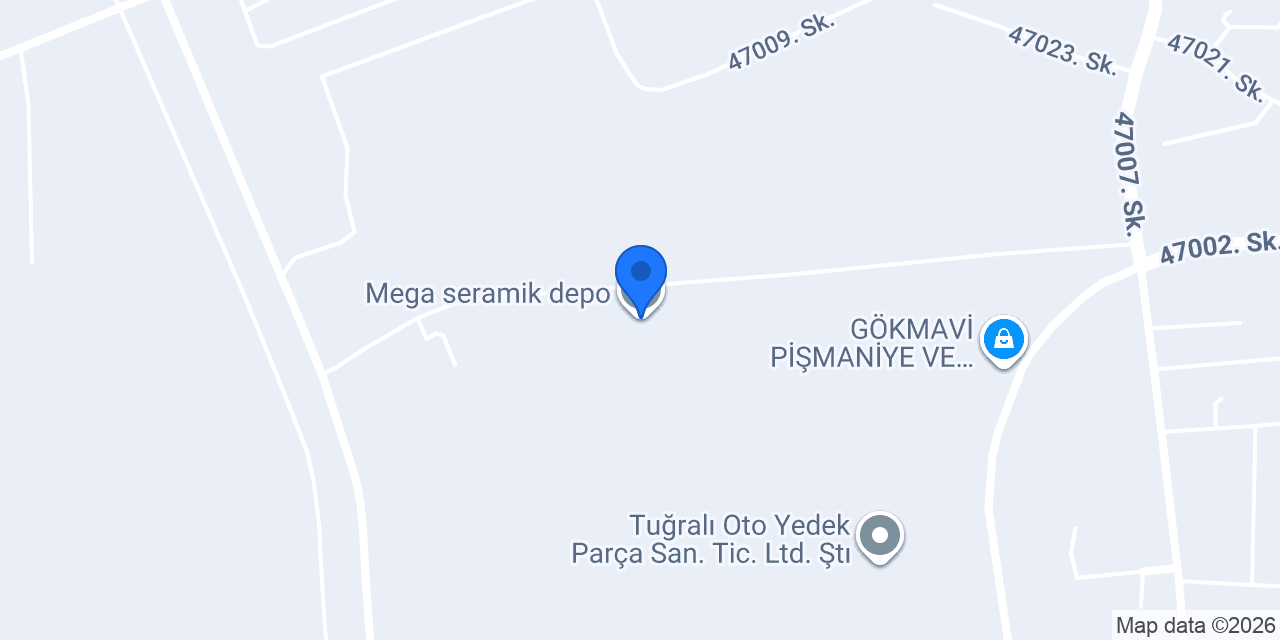 Mega seramik depo konumu
