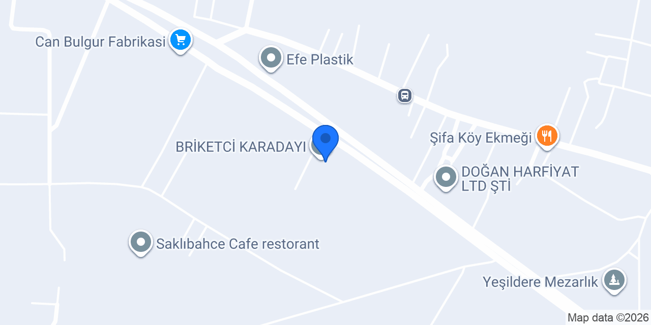 BRİKETCİ KARADAYI konumu