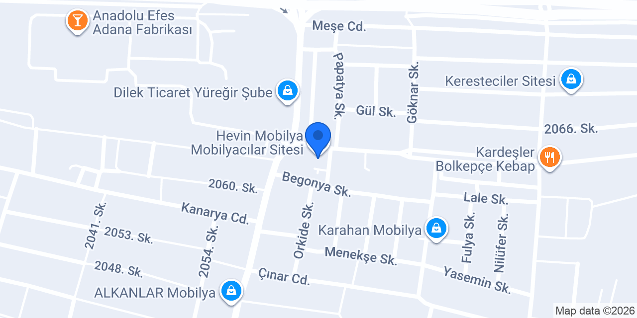Hevin Mobilya Mobilyacılar Sitesi konumu