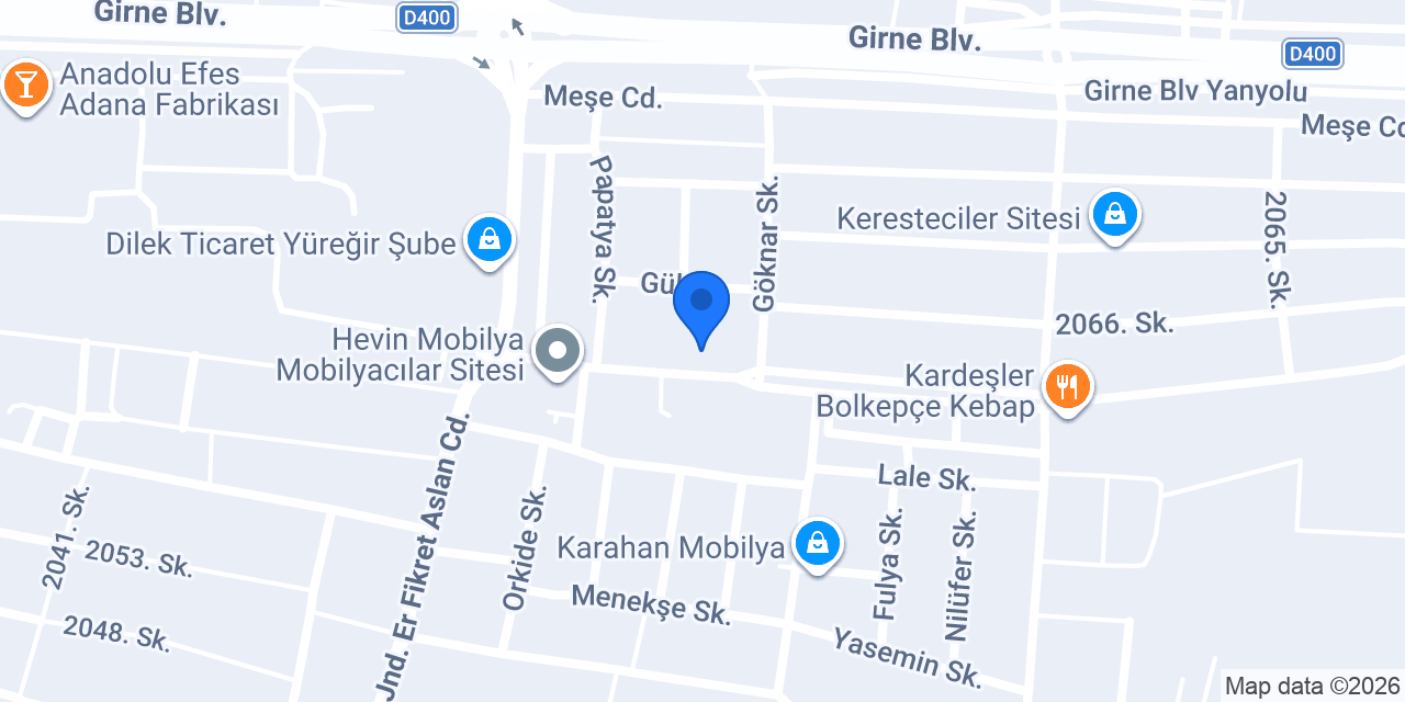 Ağuşlar Mobilya konumu