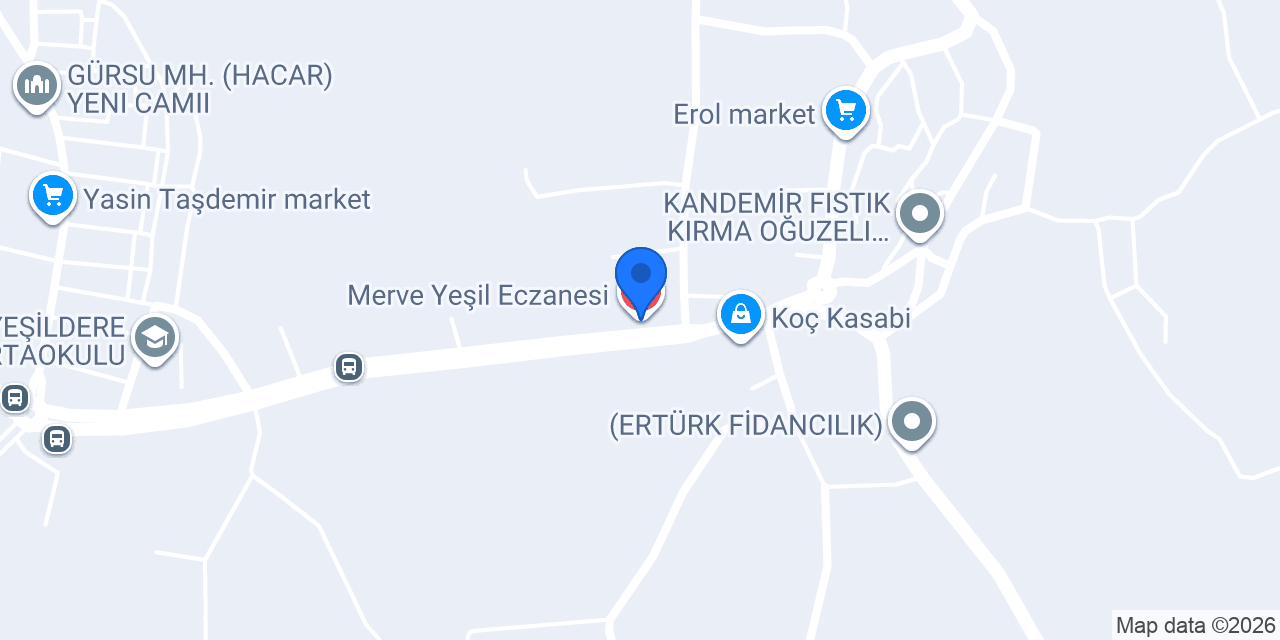 Merve Yeşil Eczanesi konumu