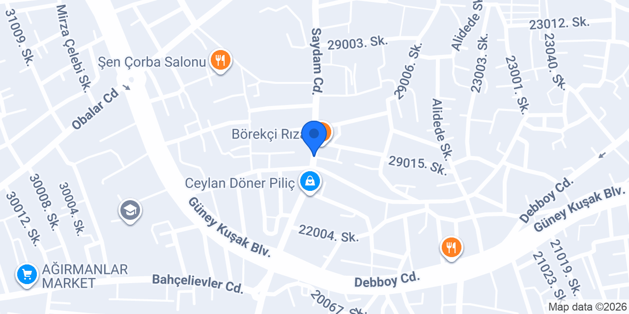 Yağlar Burger & Yaprak Et Döner konumu
