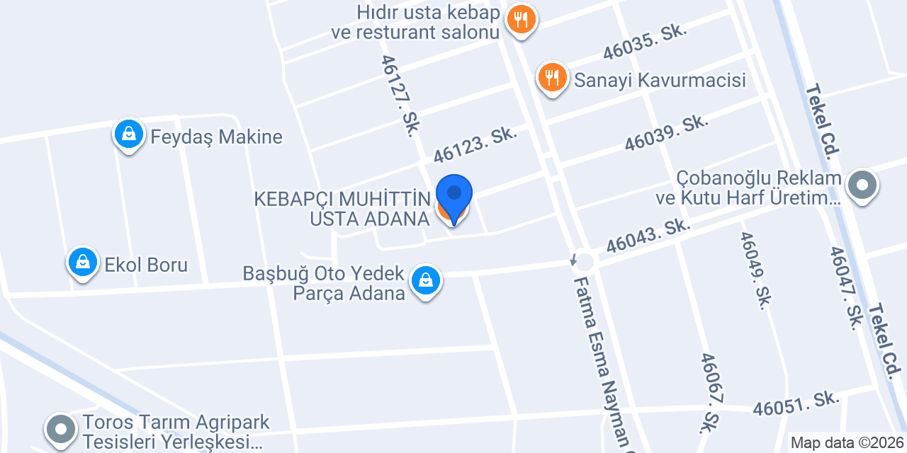 KEBAPÇI MUHİTTİN USTA ADANA konumu