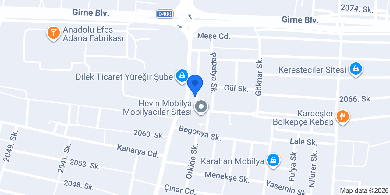 Yonca Mobilya konumu