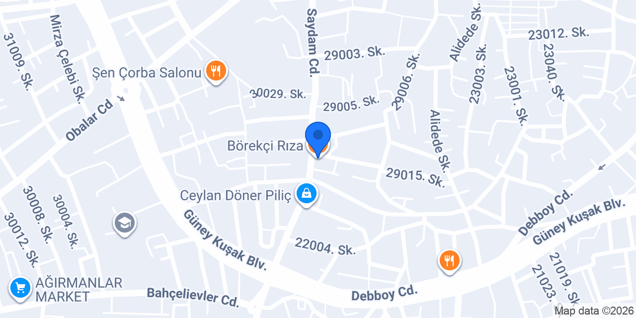 Börekçi Rıza konumu