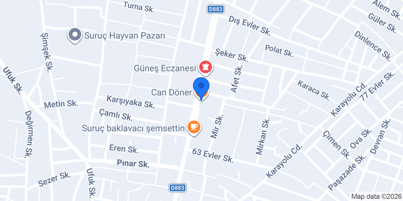 Can Döner konumu
