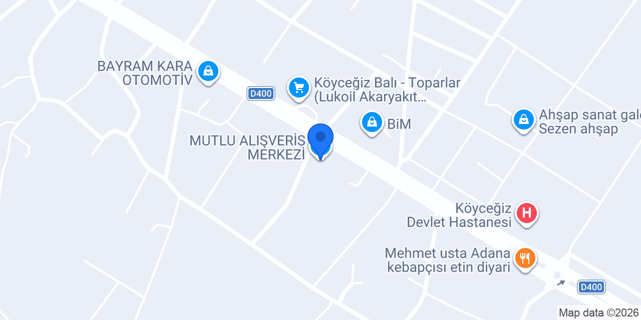 MUTLU ALIŞVERİŞ MERKEZİ konumu
