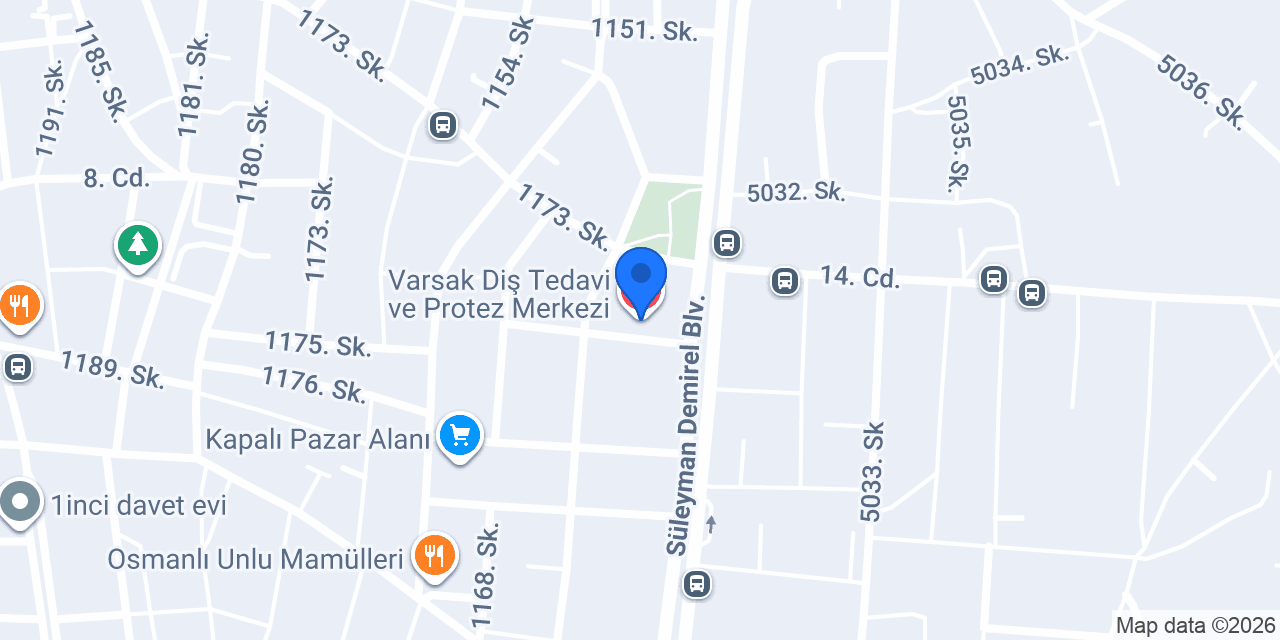 Varsak Diş Tedavi ve Protez Merkezi konumu