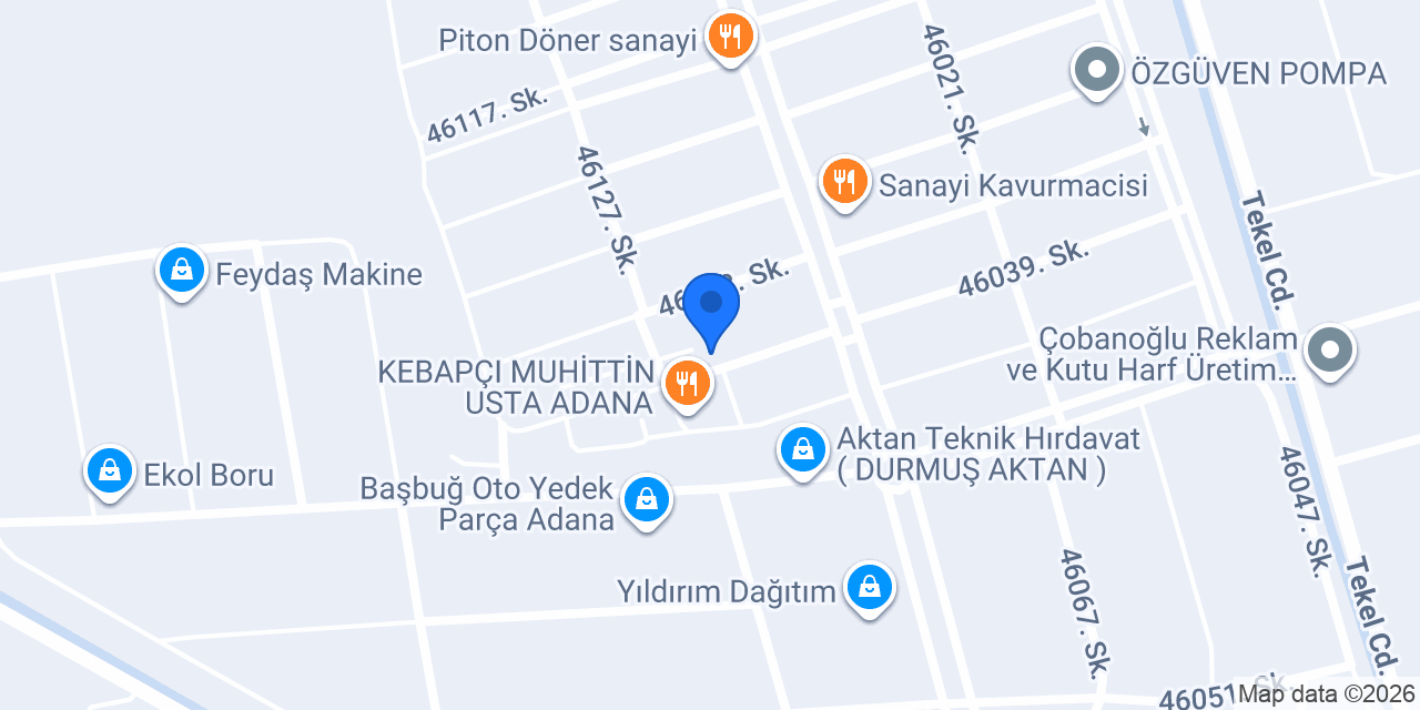 ÇUKUROVA ISIL İŞLEM SAN. ve TİC. LTD.ŞTİ. konumu
