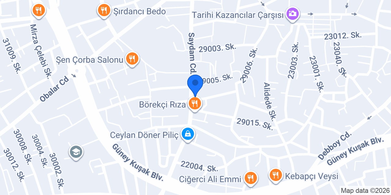 İzol Börek konumu