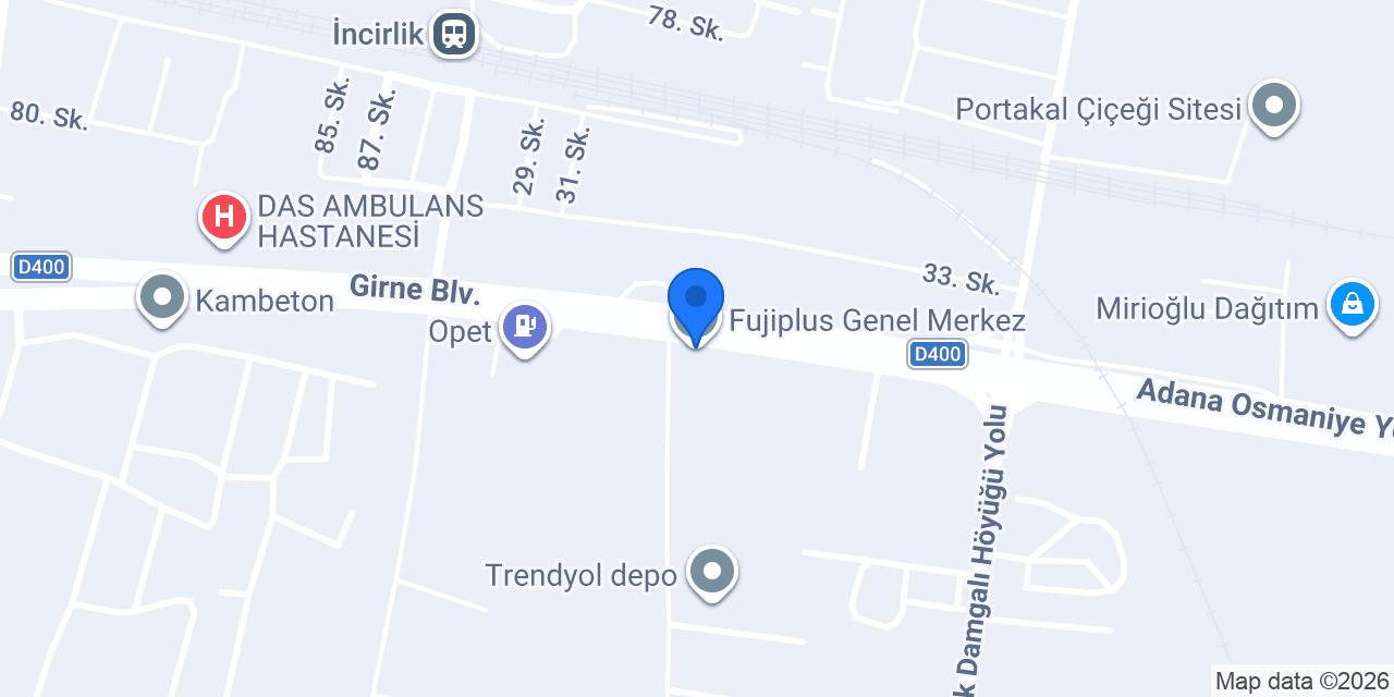 Fujiplus Genel Merkez konumu