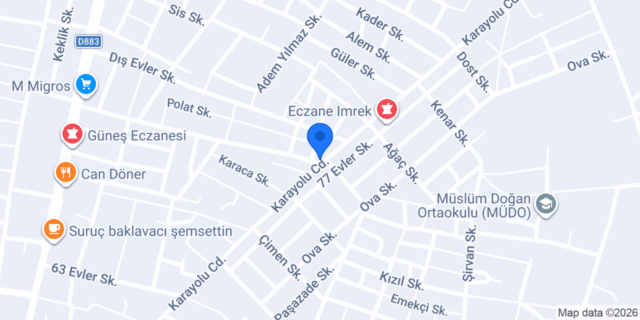 Kızarmış Tavuk Paket Servisi konumu