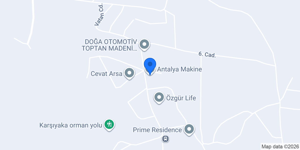 Antalya Makine konumu