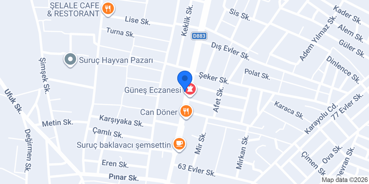 Kılıçaslan Eczanesi konumu