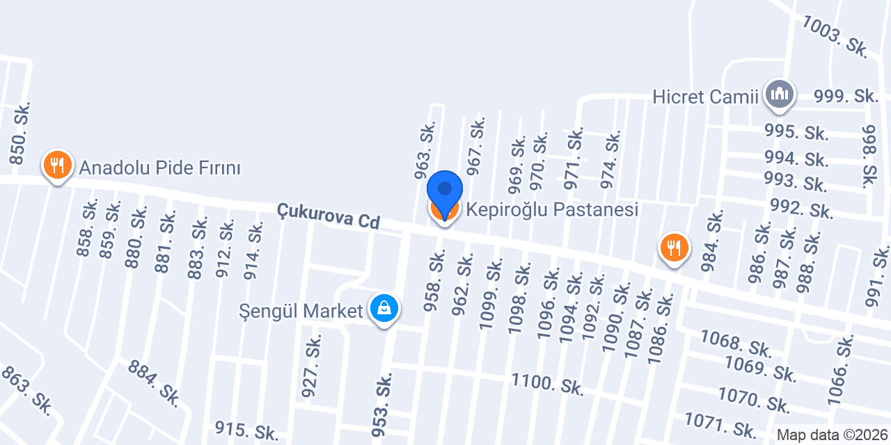 Kepiroğlu Pastanesi konumu