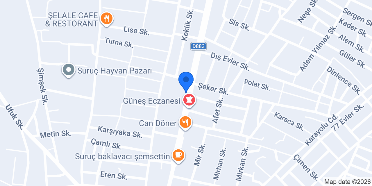 Suruç Taksi konumu