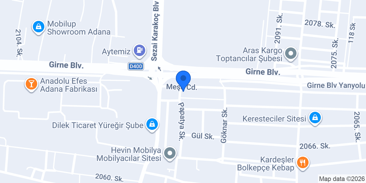 Halkbank Adana Girne Bulvarı Şubesi konumu