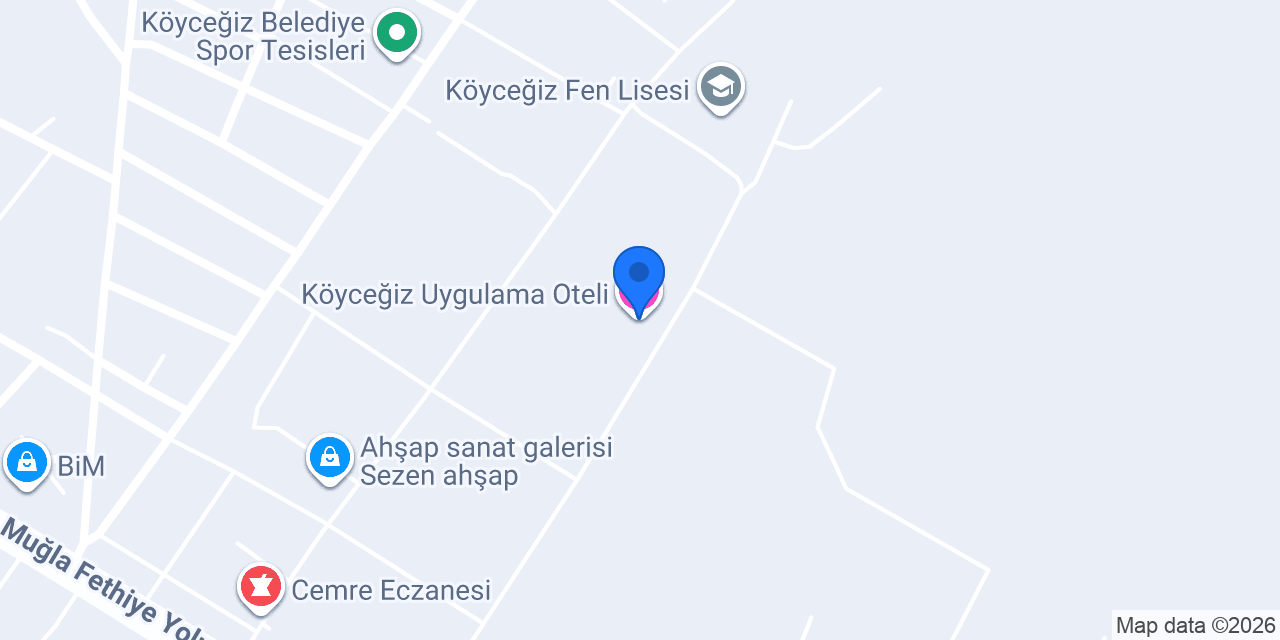 Köyceğiz Uygulama Oteli konumu
