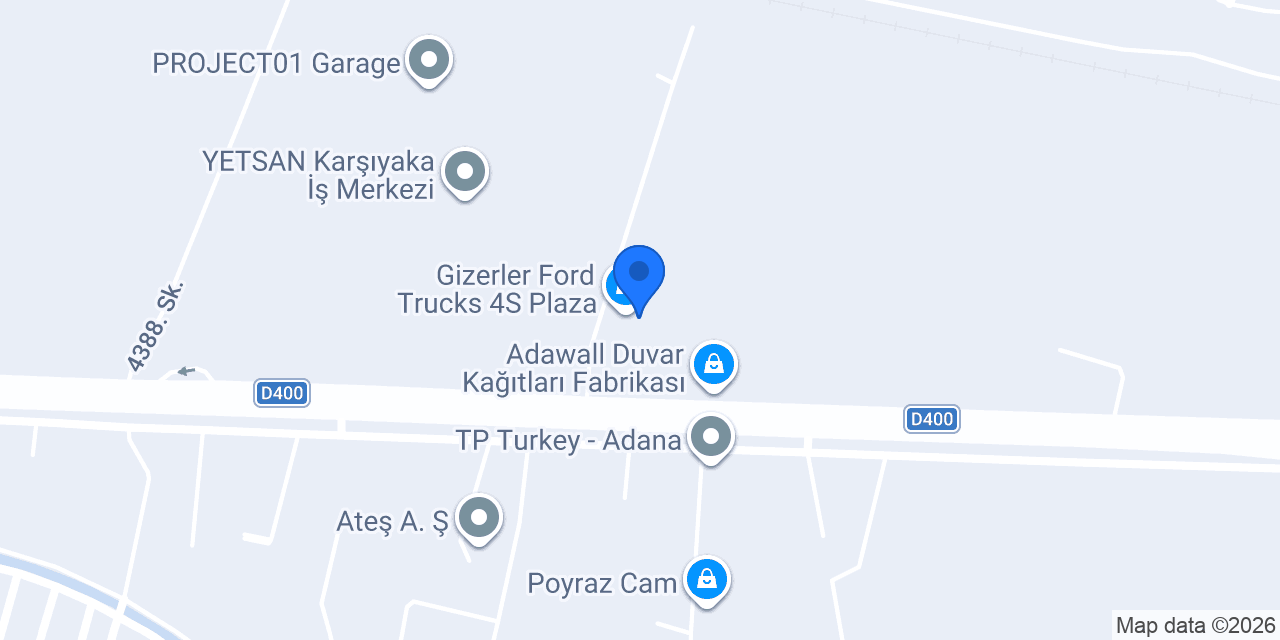 Gizerler Ford Trucks 4S Plaza konumu