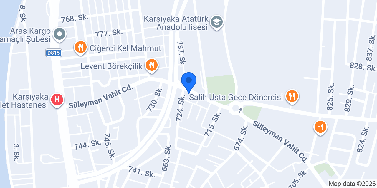 Marshall - Özçınar Ticaret konumu