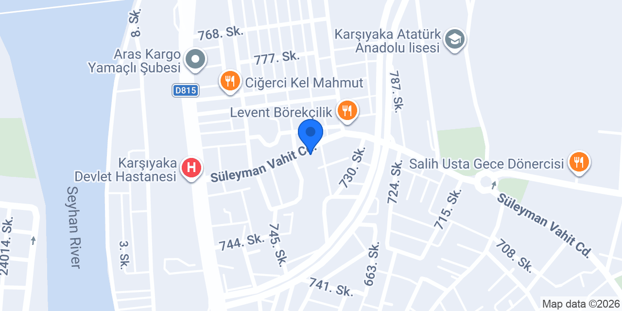 Yurtiçi Kargo Yüreğir konumu