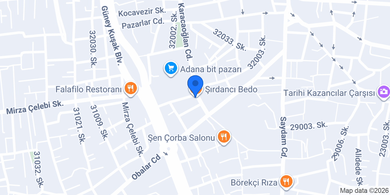 Şırdancı Bedo konumu