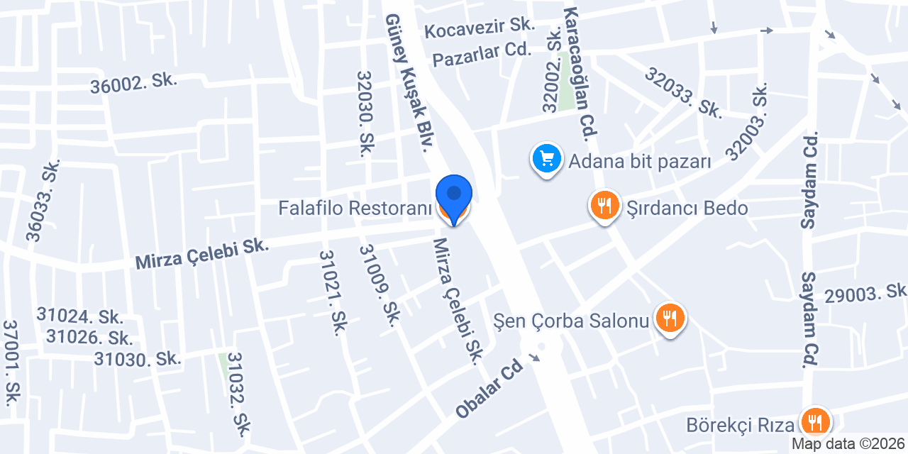 Falafilo Restoranı konumu