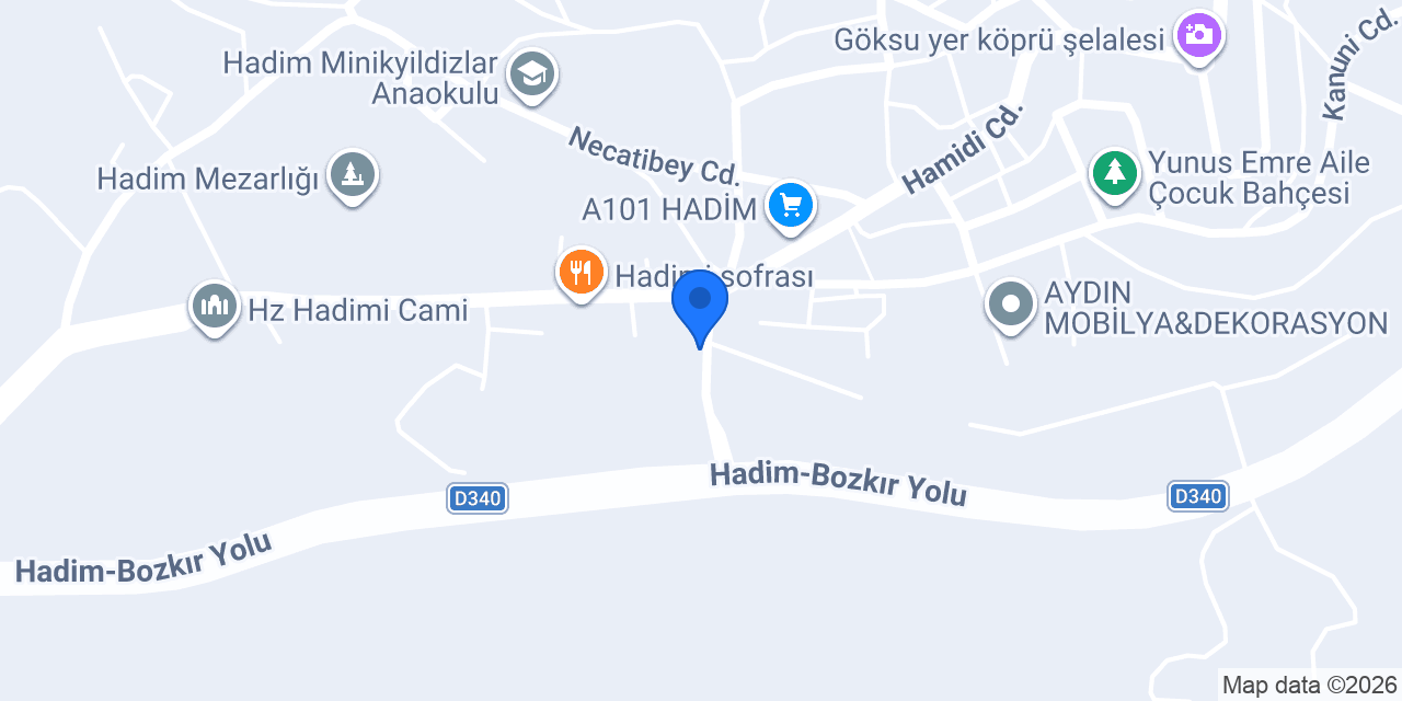 Ceylan Sürücü Kursu Hadim Şubesi konumu