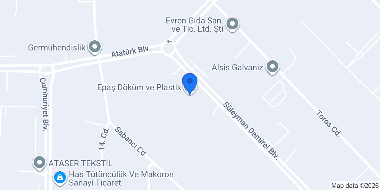 Epaş Döküm ve Plastik konumu