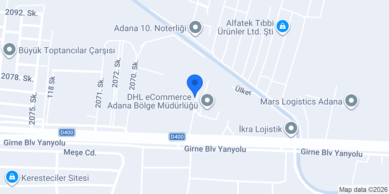 Budak Kağıt A.Ş. Adana Depo konumu