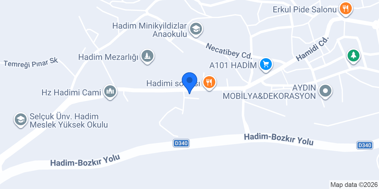 Hadim itimat konumu