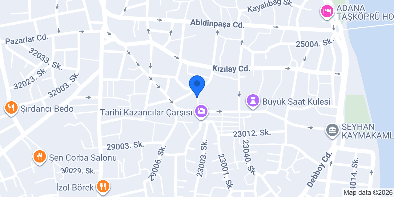 TERZİLER İŞ HANI ADANA konumu
