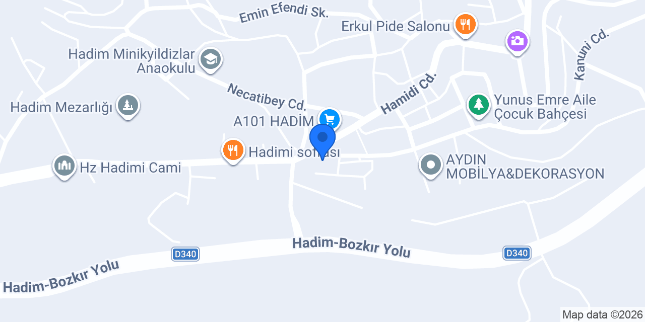 Hadim Belediye Otobüs Terminali konumu