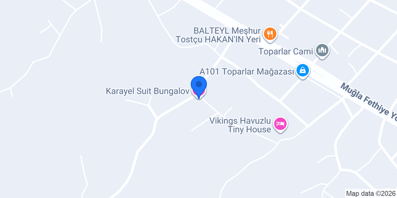 Karayel Suit Bungalov konumu