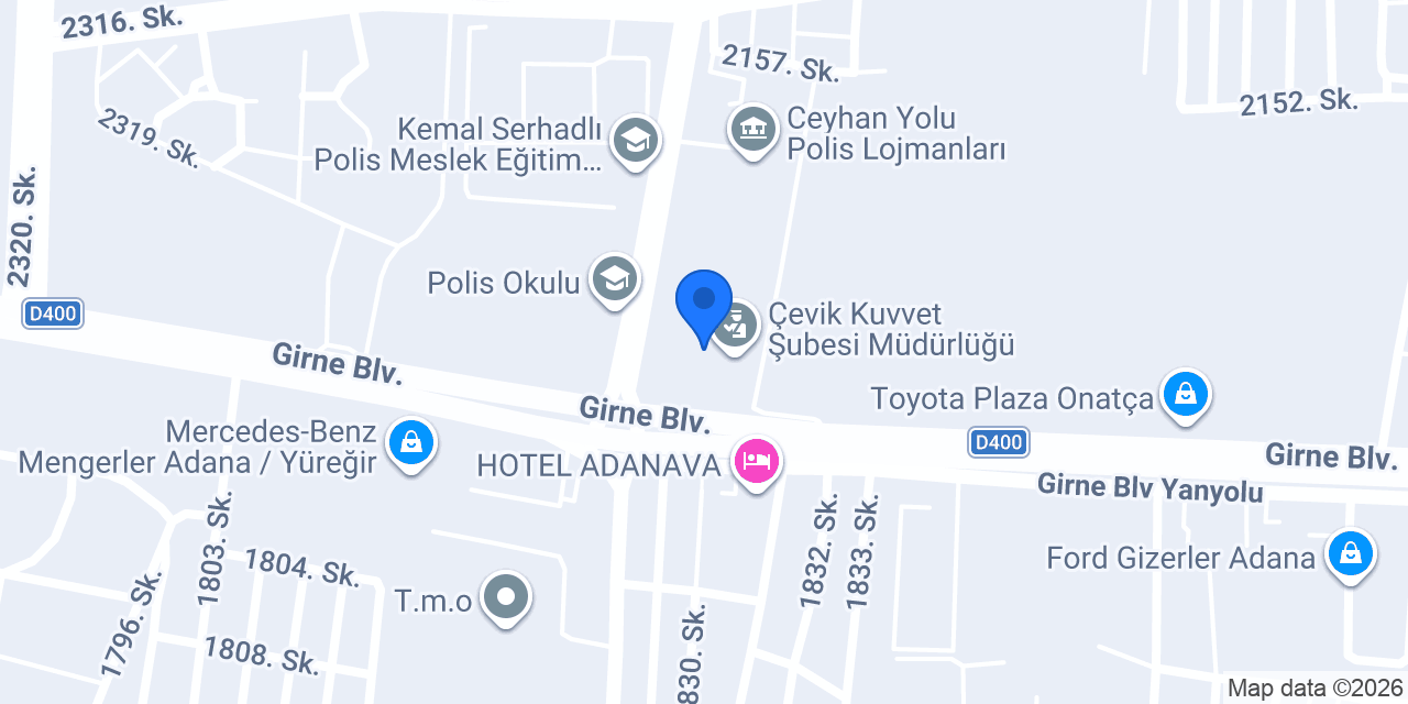 Çevik Kuvvet Şubesi Müdürlüğü konumu