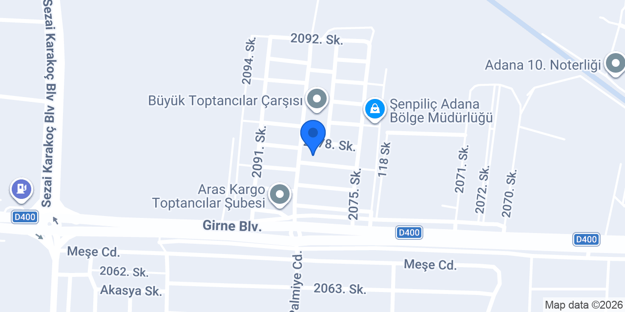 Şevik Yemekçilik konumu