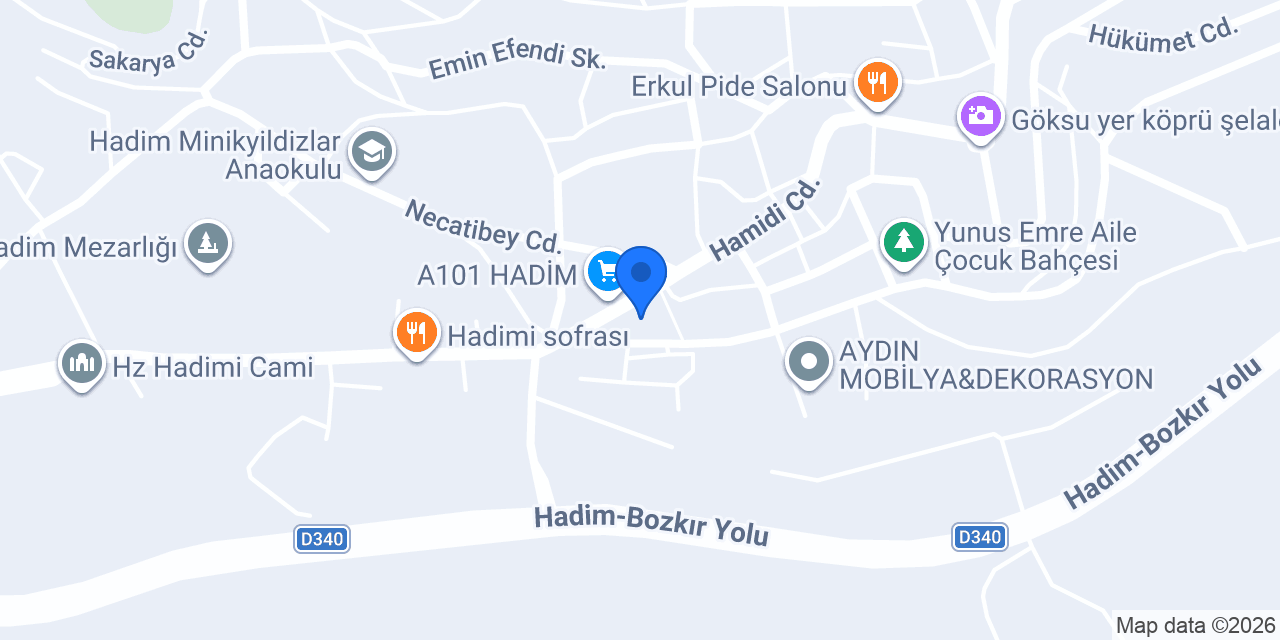 Hadim Merkez Ortaokulu konumu