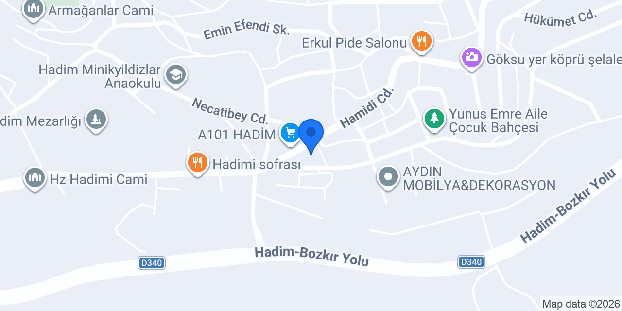 Ziraat Bankası Hadim/Konya Şubesi konumu