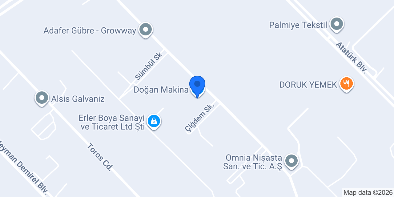 Doğan Makina konumu