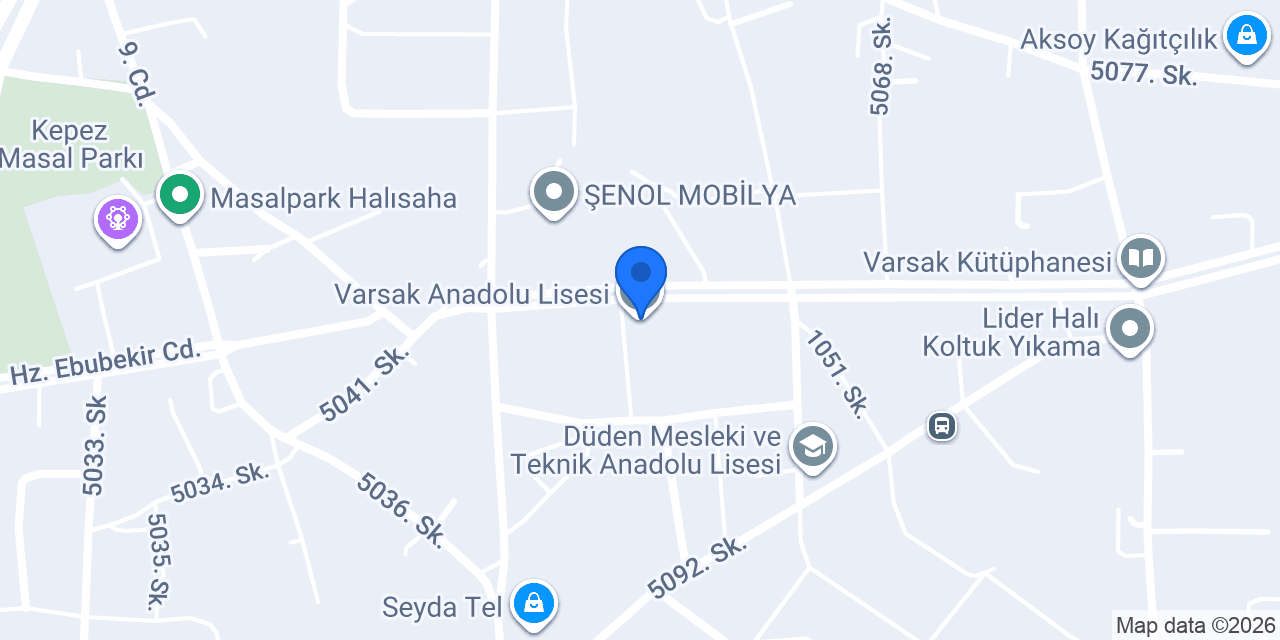 Varsak Anadolu Lisesi konumu