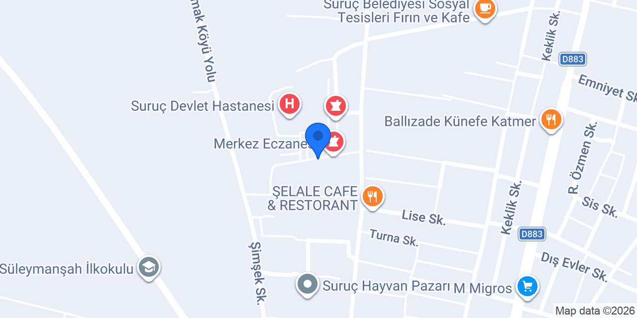 Yağmurlu Eczanesi konumu