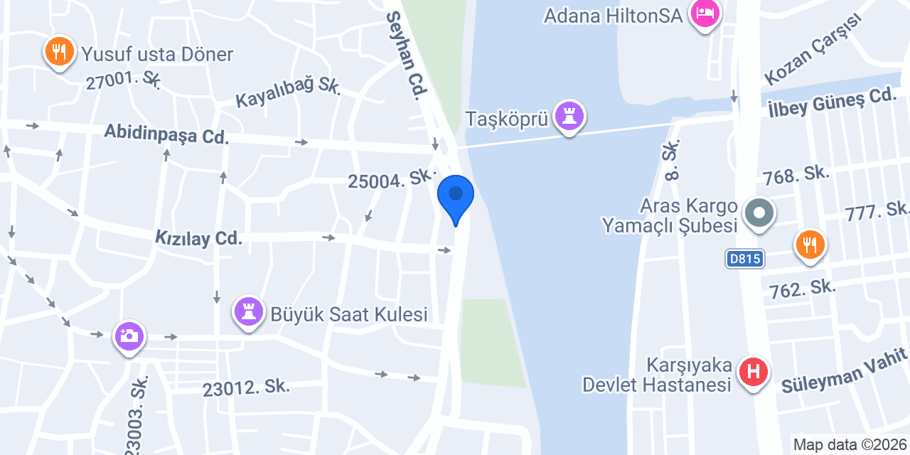 Yeşilay Adana Şubesi konumu
