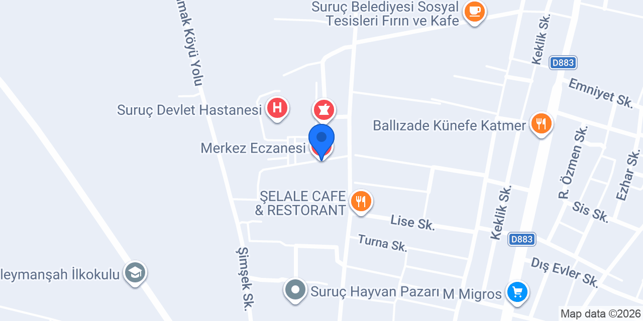 Merkez Eczanesi konumu
