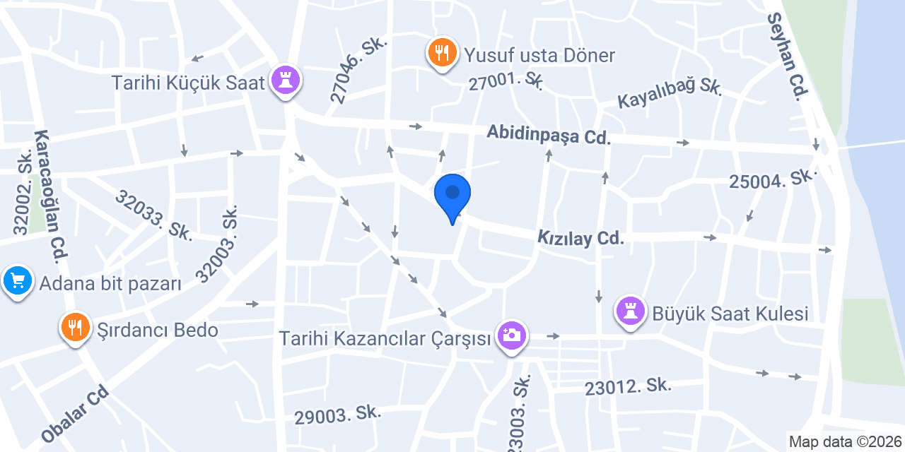Adana Rulman konumu